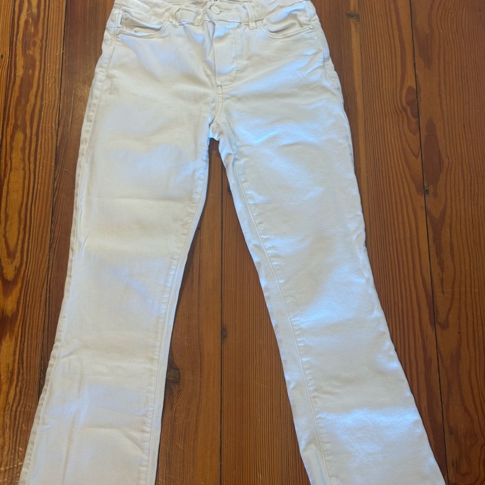 PAIGE Women's Crisp White Straight Leg Jeans